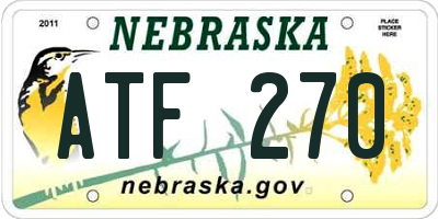 NE license plate ATF270