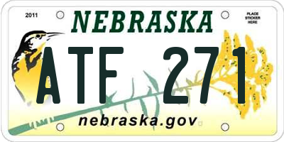 NE license plate ATF271
