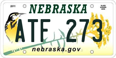 NE license plate ATF273