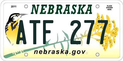 NE license plate ATF277