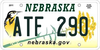 NE license plate ATF290