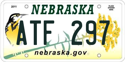 NE license plate ATF297