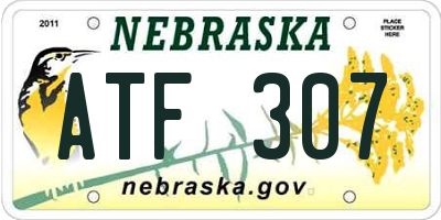 NE license plate ATF307