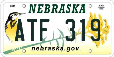 NE license plate ATF319