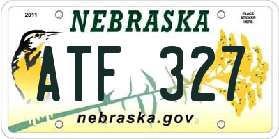 NE license plate ATF327