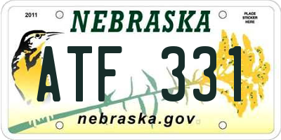 NE license plate ATF331