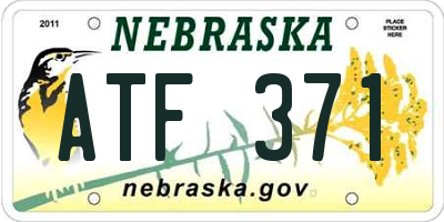 NE license plate ATF371