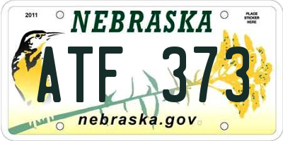 NE license plate ATF373