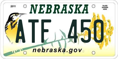 NE license plate ATF450