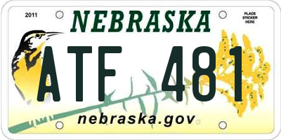 NE license plate ATF481