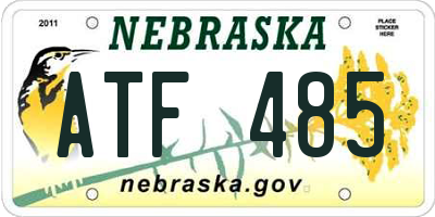 NE license plate ATF485