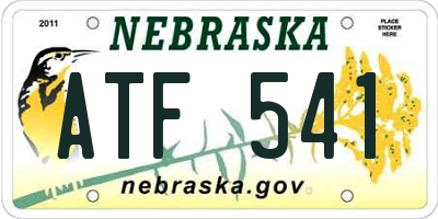 NE license plate ATF541