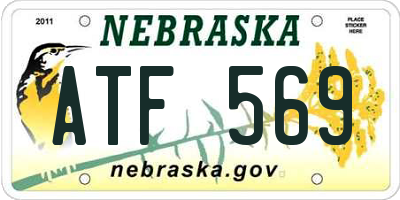 NE license plate ATF569