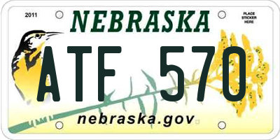 NE license plate ATF570