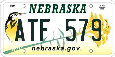 NE license plate ATF579