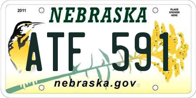 NE license plate ATF591