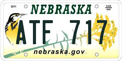 NE license plate ATF717