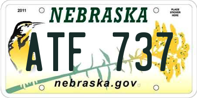 NE license plate ATF737
