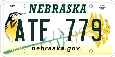 NE license plate ATF779