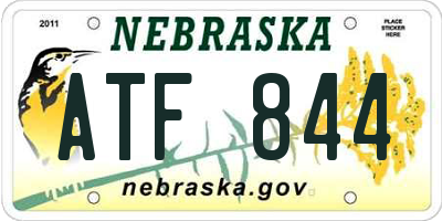 NE license plate ATF844