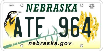 NE license plate ATF964