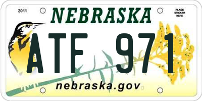 NE license plate ATF971