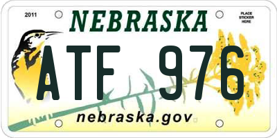 NE license plate ATF976