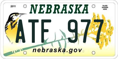 NE license plate ATF977