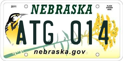 NE license plate ATG014