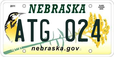 NE license plate ATG024