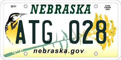 NE license plate ATG028