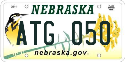 NE license plate ATG050