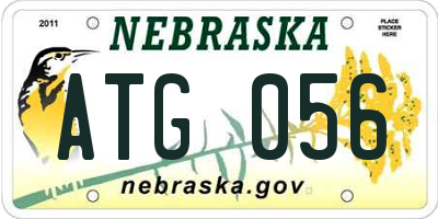 NE license plate ATG056