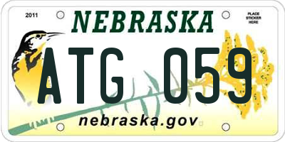 NE license plate ATG059