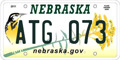 NE license plate ATG073