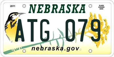 NE license plate ATG079