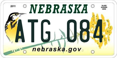 NE license plate ATG084