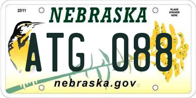 NE license plate ATG088