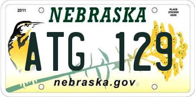 NE license plate ATG129