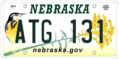 NE license plate ATG131