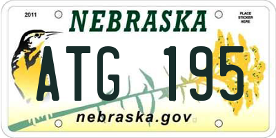 NE license plate ATG195