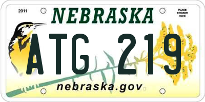 NE license plate ATG219