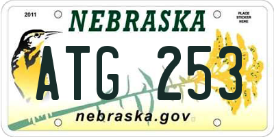 NE license plate ATG253