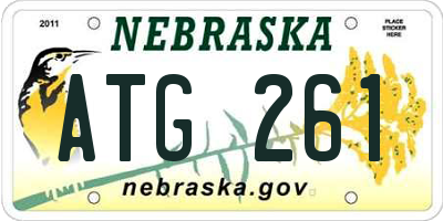 NE license plate ATG261