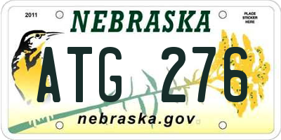 NE license plate ATG276