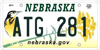 NE license plate ATG281