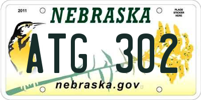 NE license plate ATG302