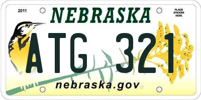 NE license plate ATG321