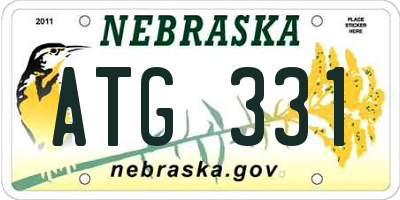 NE license plate ATG331
