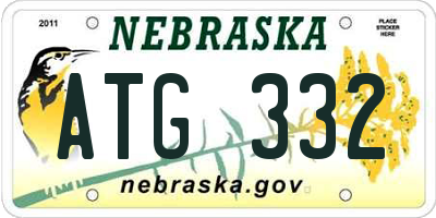 NE license plate ATG332
